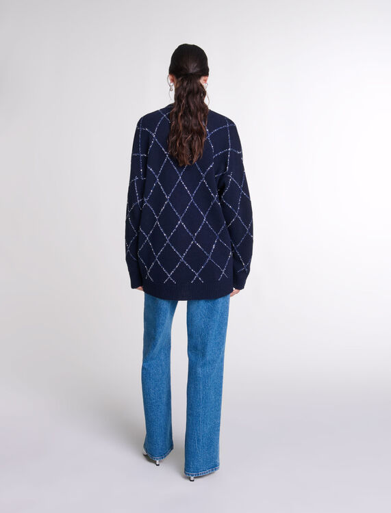Longline wool cardigan - Sweaters & Cardigans - MAJE