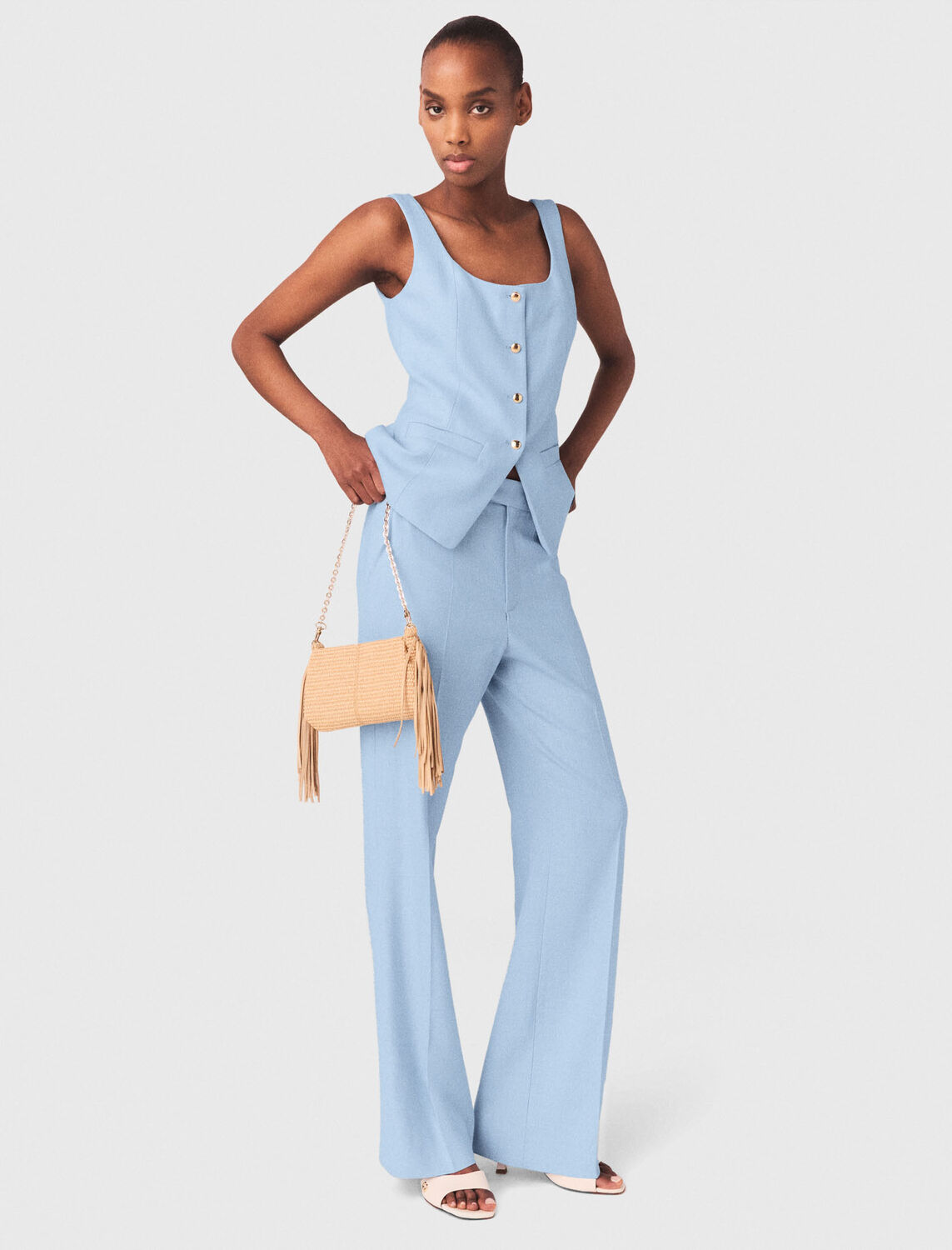 maje : Trousers & Jeans 顏色 天蓝色/BLUE SKY