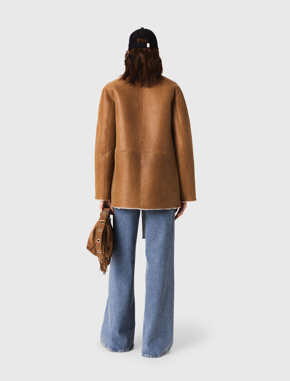 Reversible leather coat : Coats color Camel