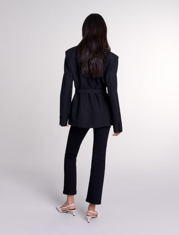 Belted suit jacket - Blazers & Jackets - MAJE