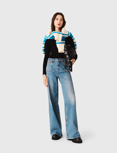 maje : Trousers & Jeans color Blue