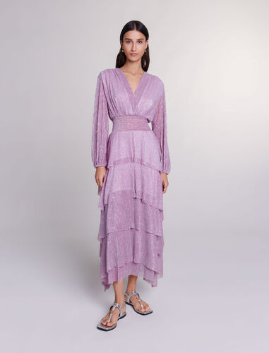 Tiered maxi dress : Dresses color purple