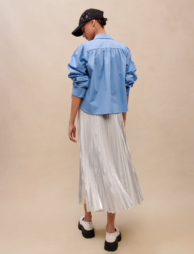 Silver pleated skirt : Skirts & Shorts color Silver