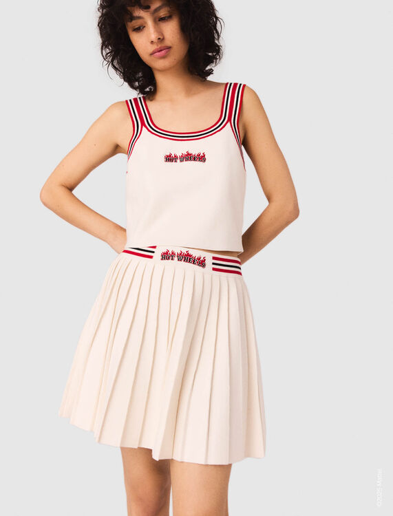 Short pleated knitted skirt - Skirts & Shorts - MAJE