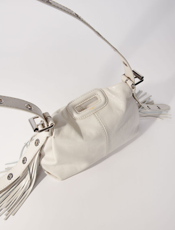 Crackle leather mini Miss M bag : Accessories color Black