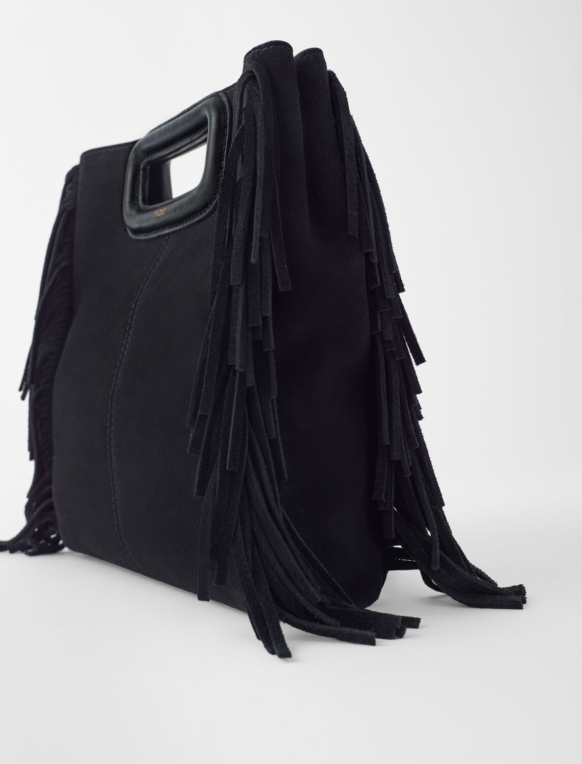 Suede leather M bag - Bags - MAJE