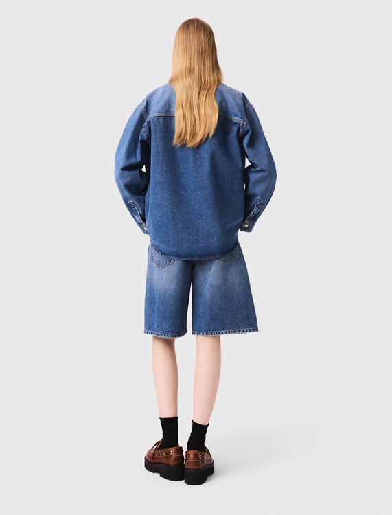 Faded denim jacket - Blazers & Jackets - MAJE
