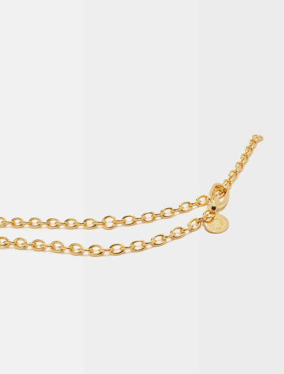 Cultured pearl chain necklace : Jewelry color Gold