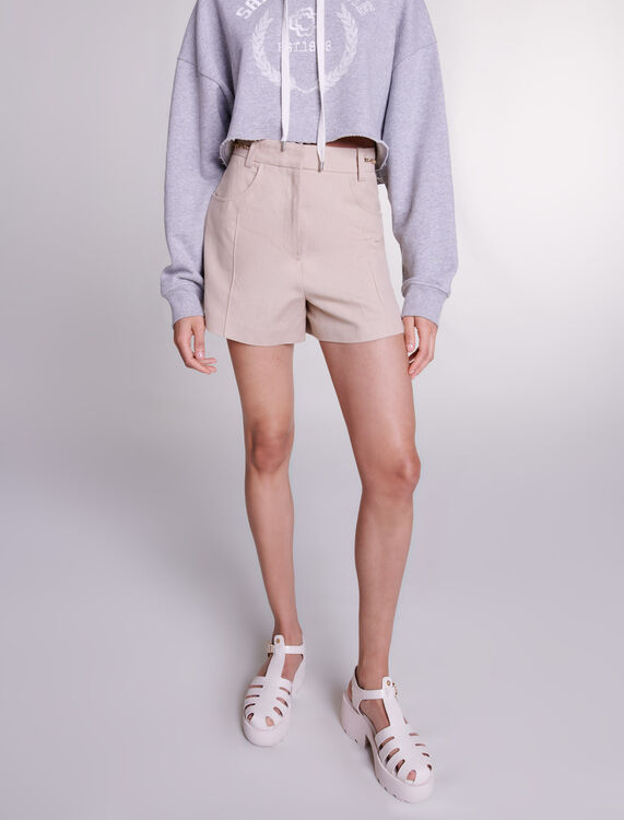 Linen shorts - Skirts & Shorts - MAJE