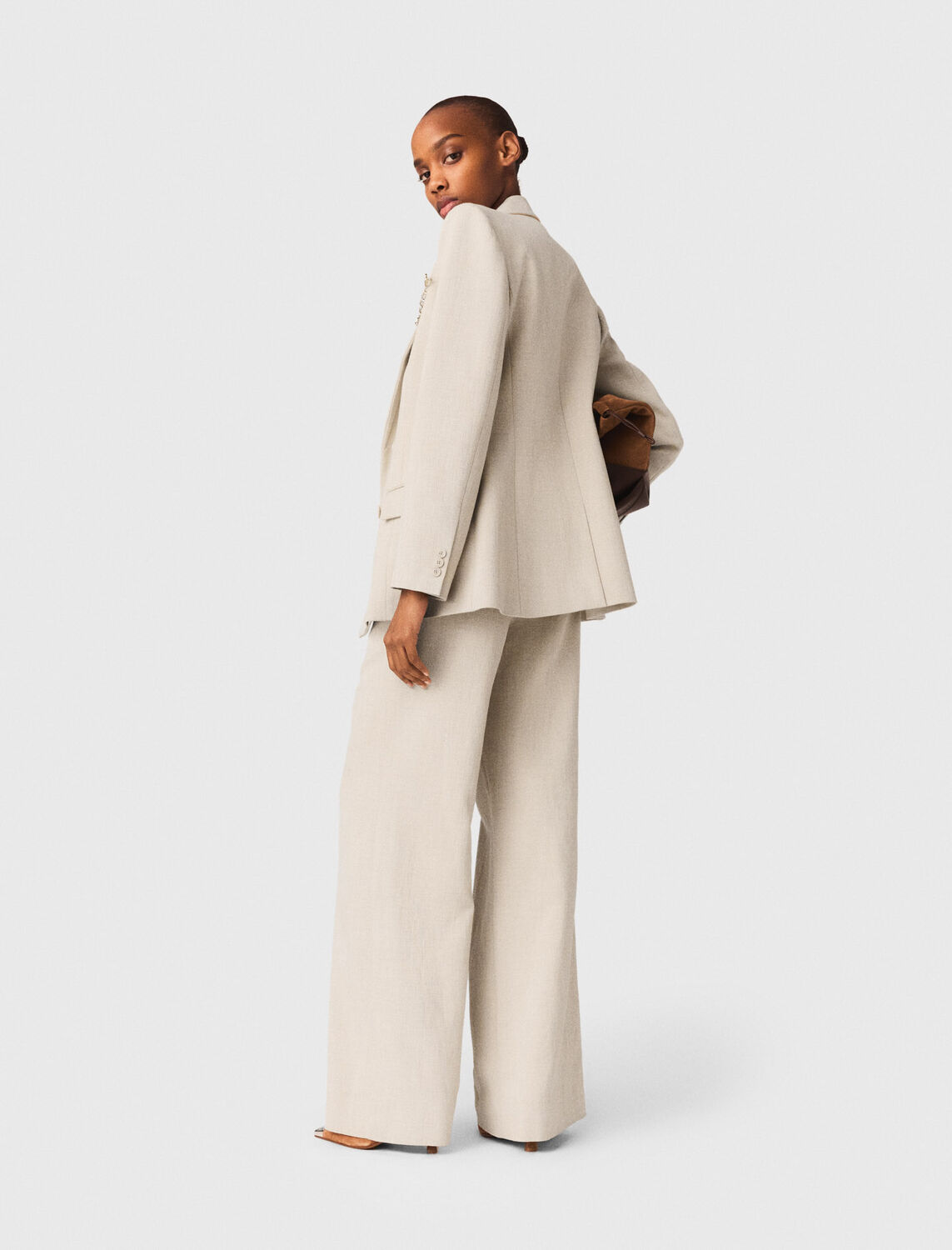 Suit jacket with brooch - Blazers & Jackets - MAJE