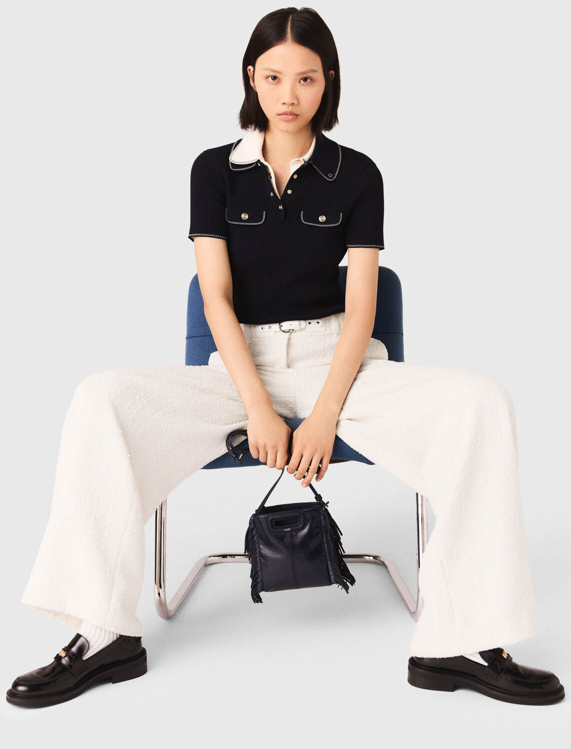 maje : Trousers & Jeans 顏色 淡褐色/ECRU