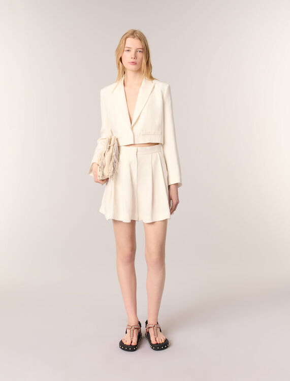 Short suit jacket : Blazers & Jackets color Ecru