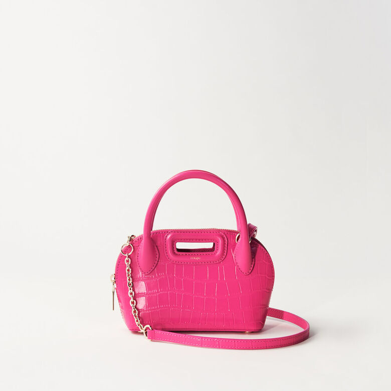 Small crocodile-effect leather bag : Bags color 