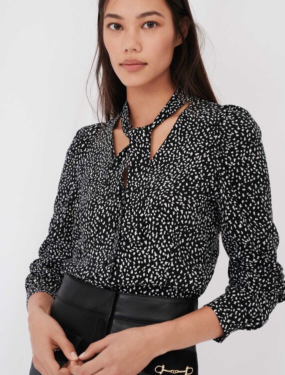 Crafted from crêpe printed shirt - View All - MAJE