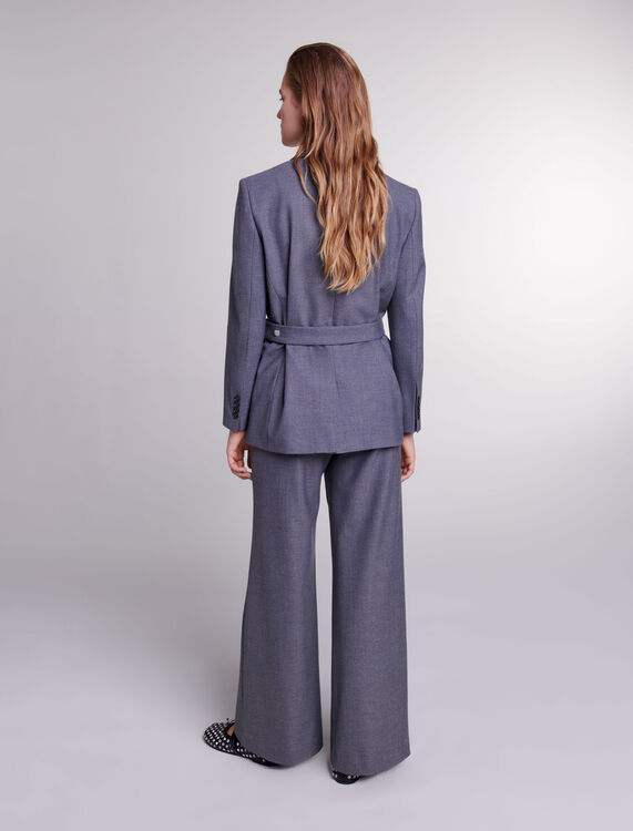 Suit jacket with chain belt - Coats and Jackets - MAJE