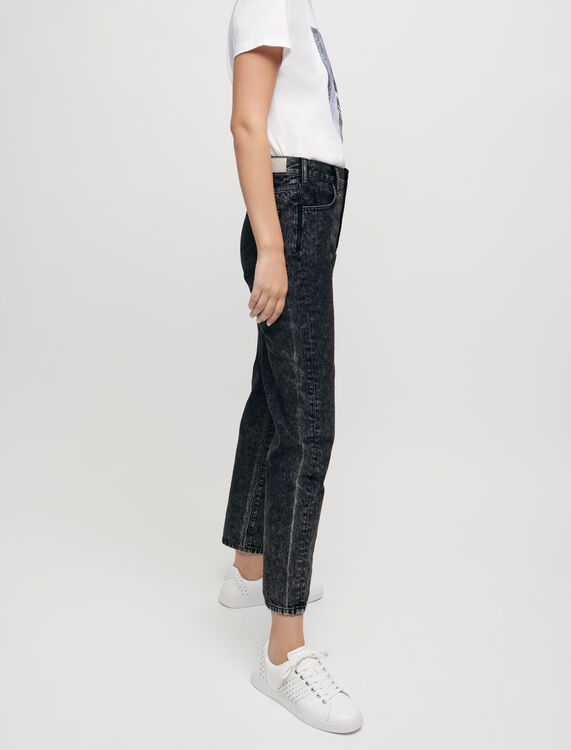 Mid-rise faded mom jeans - Trousers & Jeans - MAJE