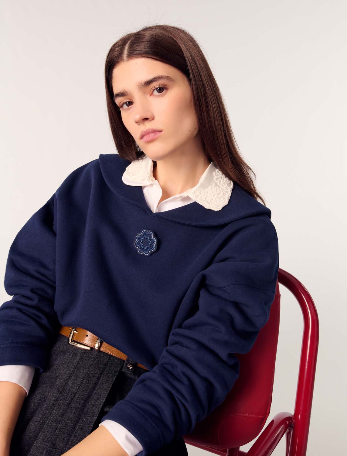 Maje : Tops 顏色 深蓝色/NAVY