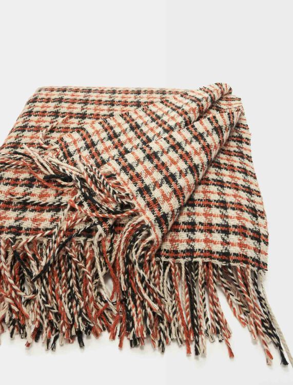 Checked poncho with fringing - Other Accessories - MAJE