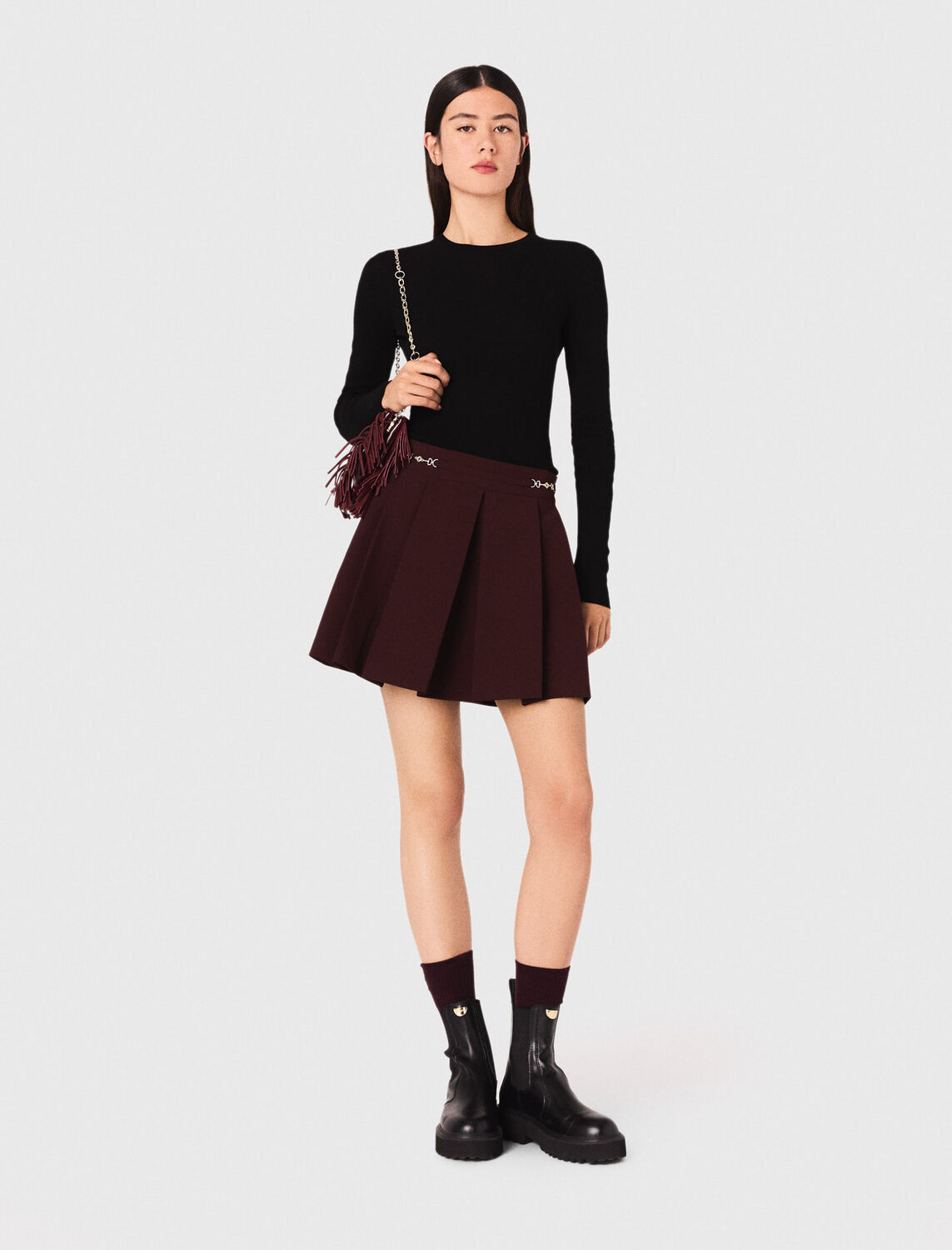 Short pleated skirt - Skirts & Shorts - MAJE