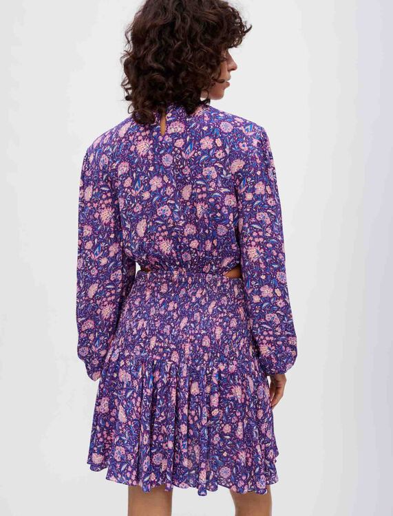 Dahlia printed viscose dress : Dresses color Purple
