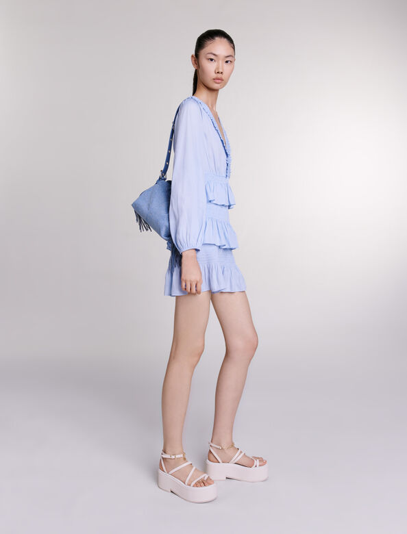 Blue ruffled dress : Dresses color Light Blue