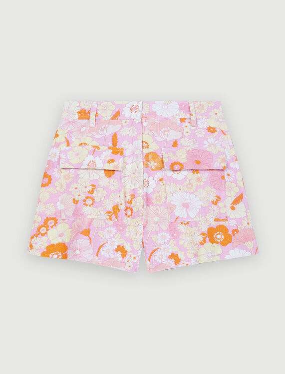 甜美粉色刺绣短裤 - null - MAJE