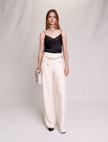 maje : Trousers & Jeans 顏色 淡褐色/ECRU