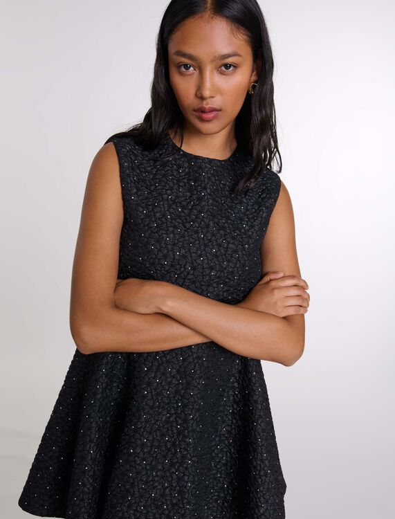 Rhinestone playsuit dress - Fall-Winter Collection - MAJE