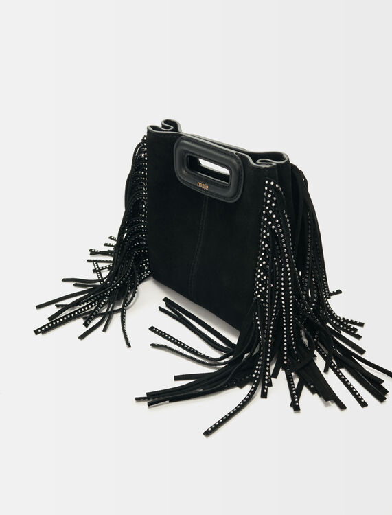 Black suede Mini M bag - Bags - MAJE
