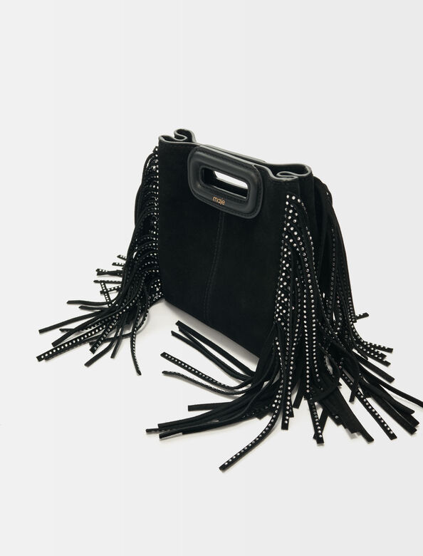 Black suede Mini M bag : Bags color 