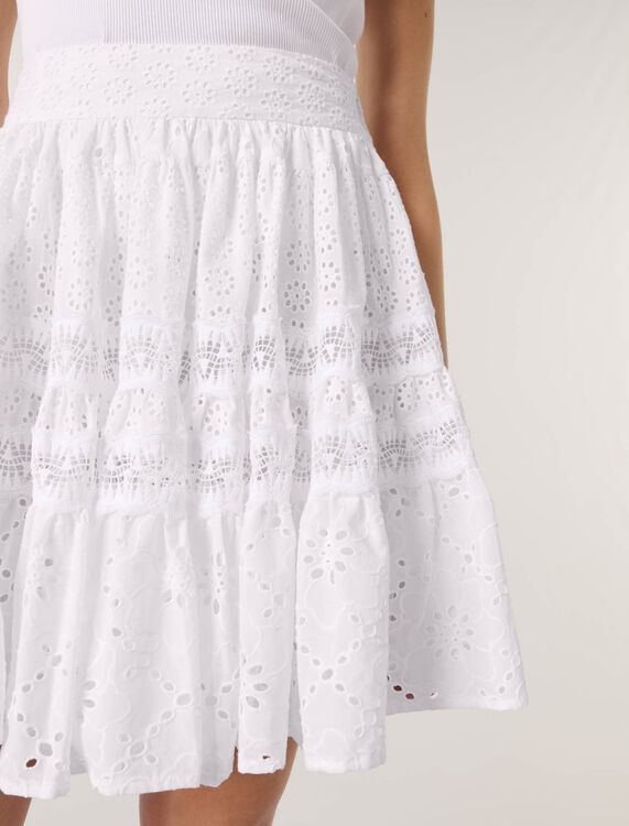 Short embroidered skirt - Skirts & Shorts - MAJE