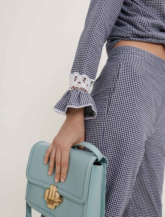 Gingham and lace shirt - Up to 60% off - MAJE
