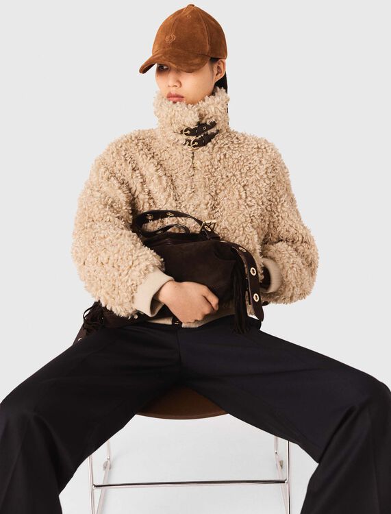 Short bouclé jacket - Blazers & Jackets - MAJE