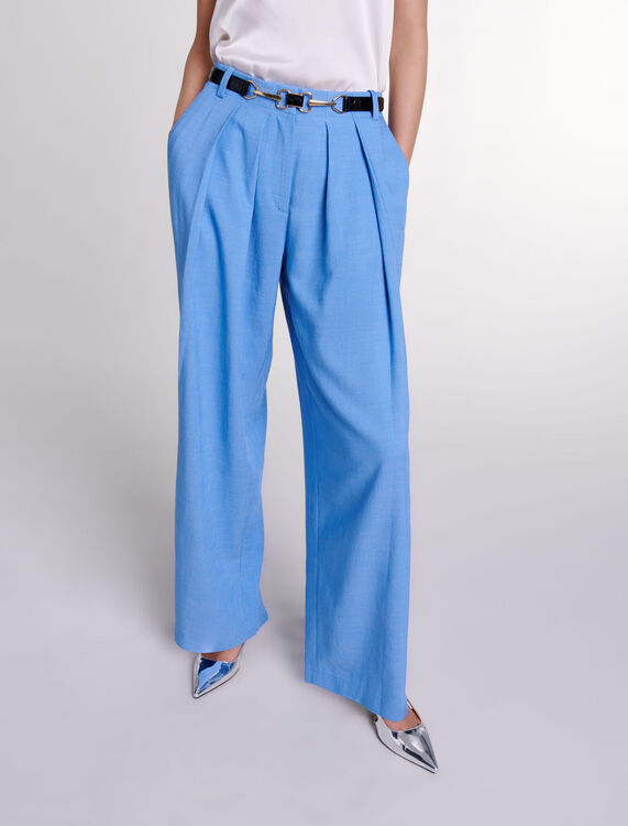 Wide-leg suit trousers with pleats - Fall-Winter Collection - MAJE