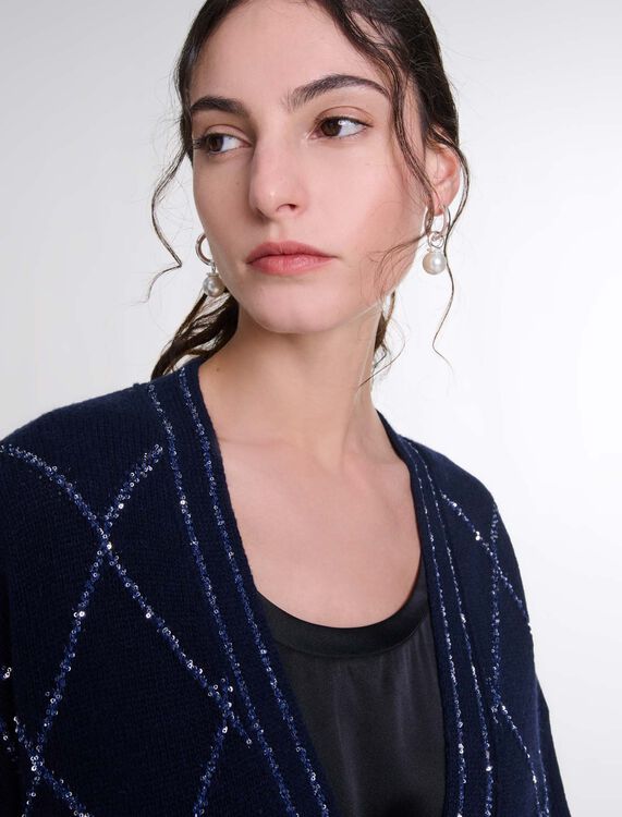 Longline wool cardigan - Sweaters & Cardigans - MAJE