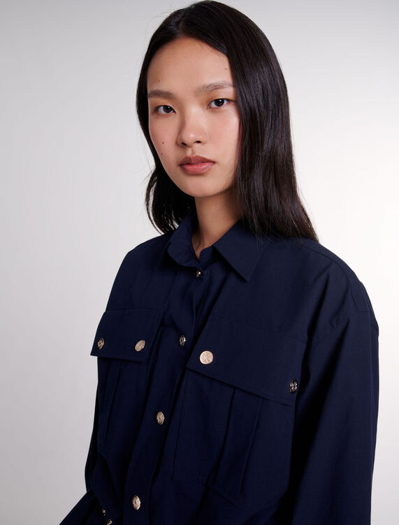 Belted long shirt - Fall-Winter Collection - MAJE