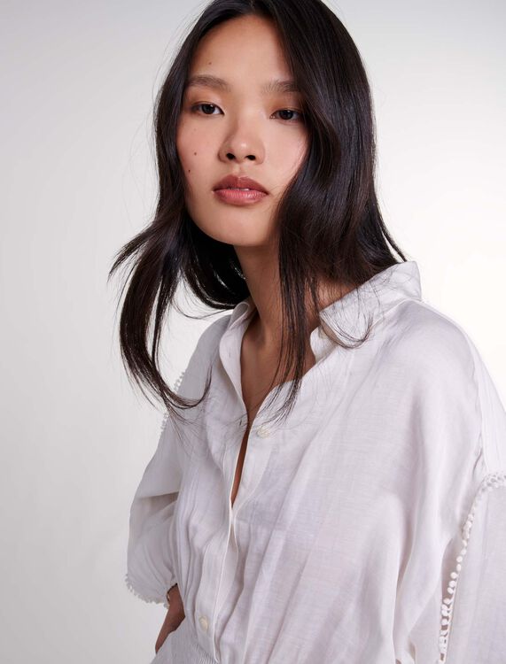 Short cotton patchwork dress - Fall-Winter Collection - MAJE