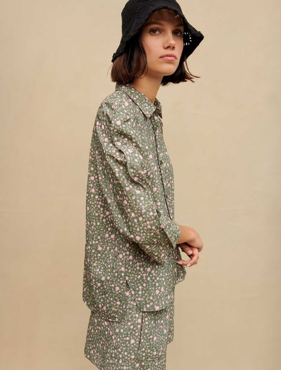 Rosebud-print shirt - Shirts - MAJE