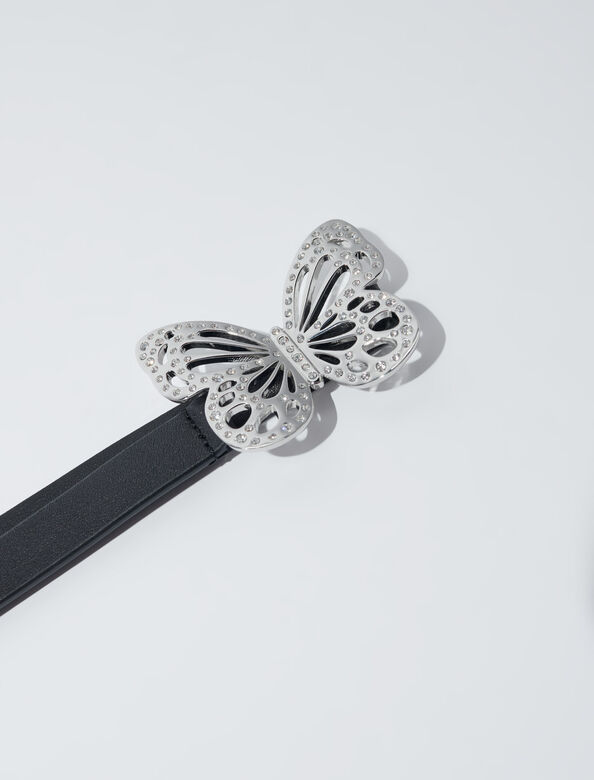 Butterfly rhinestone belt : Belts color Silver