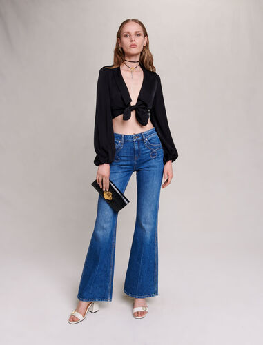 Maje : Trousers & Jeans 顏色 蓝色/BLUE