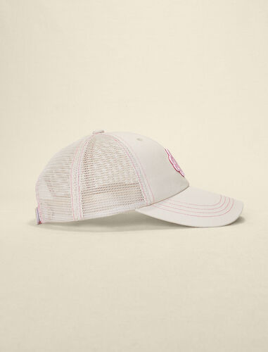 Cotton cap with Clover logo : Caps and bucket hats color Pink/Ecru