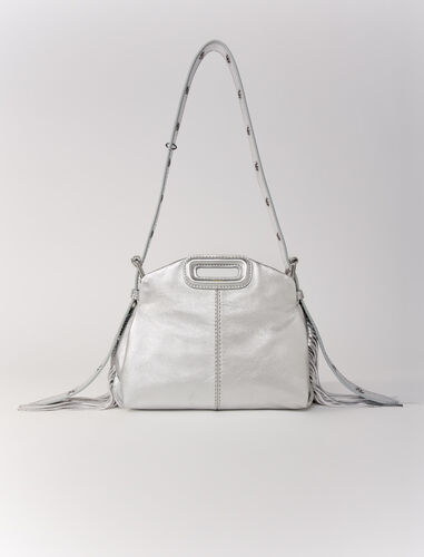 Metallic leather mini Miss M bag : Miss M Bags color Silver