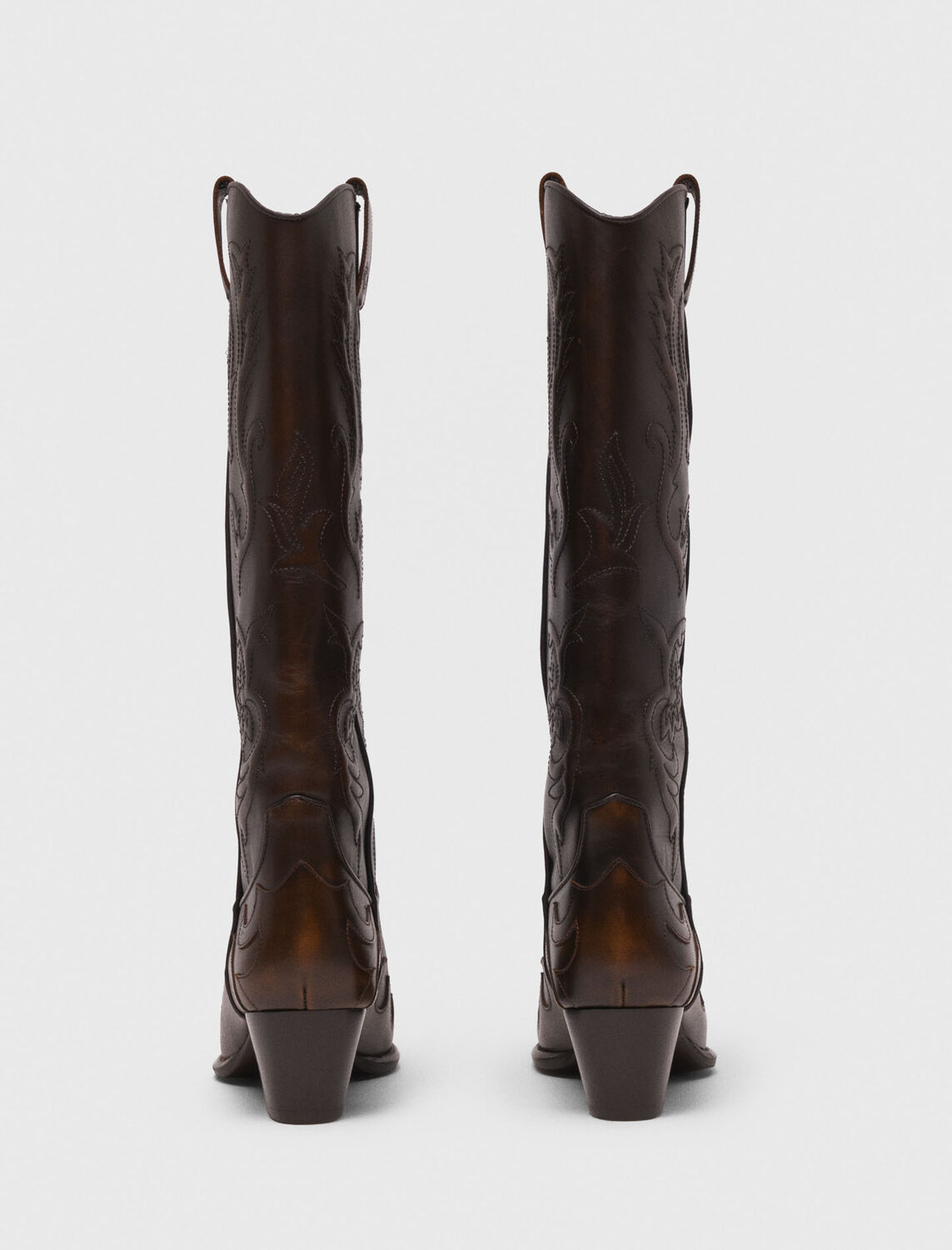 Leather cowboy boots - Booties & Boots - MAJE