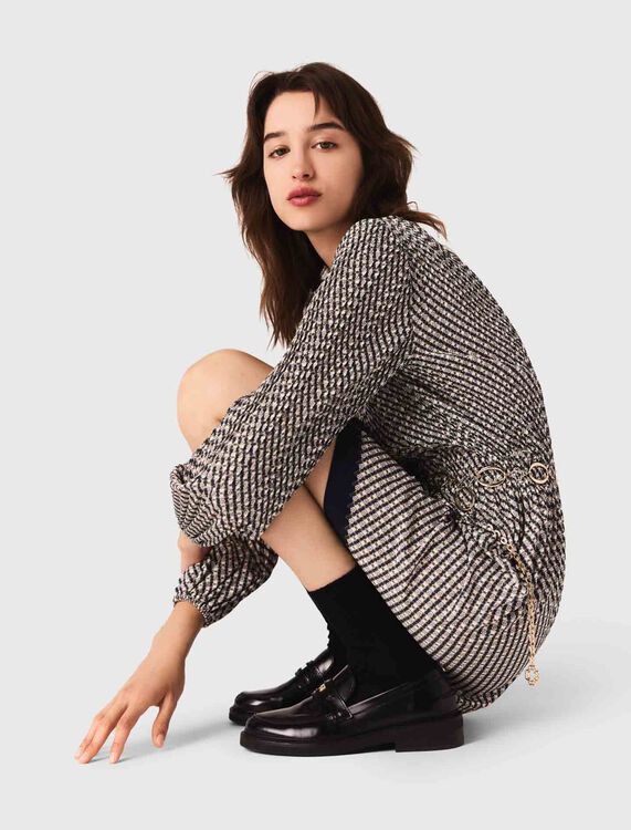 Patterned pleated dress - Dresses - MAJE