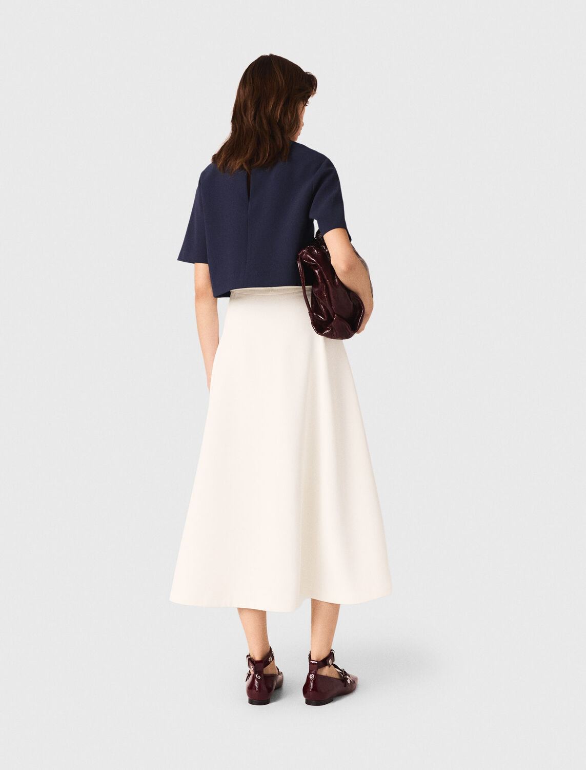 Heavy crepe short top - Tops - MAJE