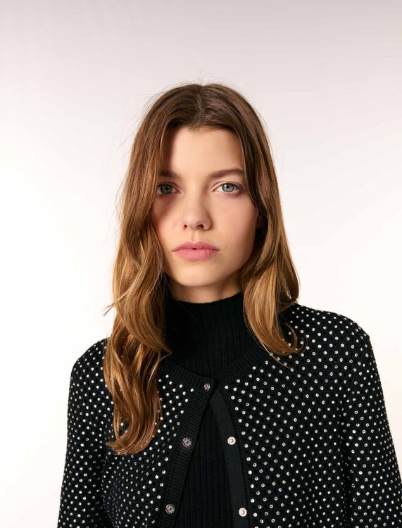 Rhinestone cardigan - Sweaters & Cardigans - MAJE