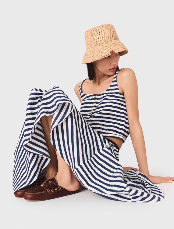 Linen-blend top - Tops - MAJE