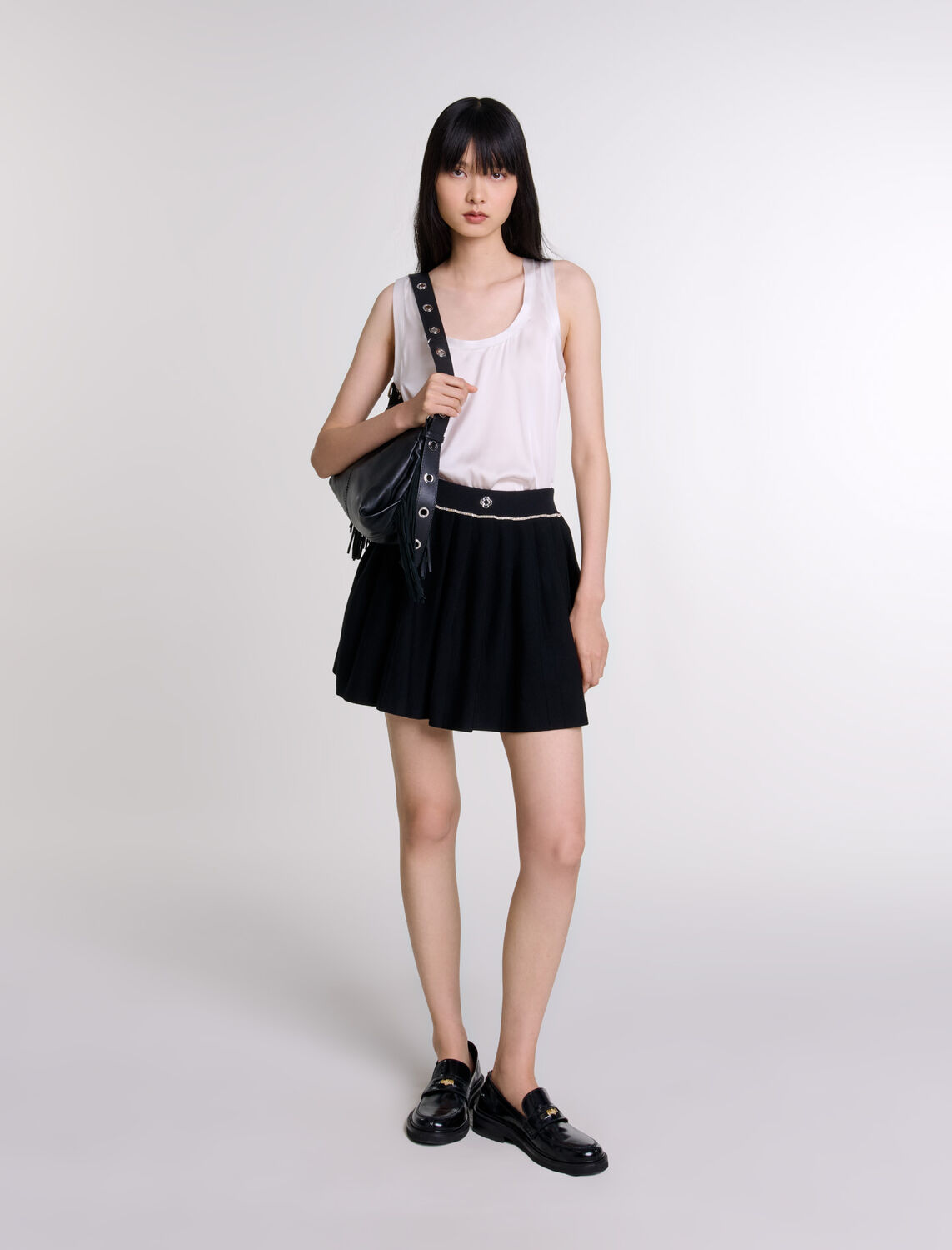 Pleated knit short skirt - Fall-Winter Collection - MAJE
