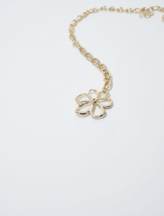 Chain belt with flowers -  - MAJE
