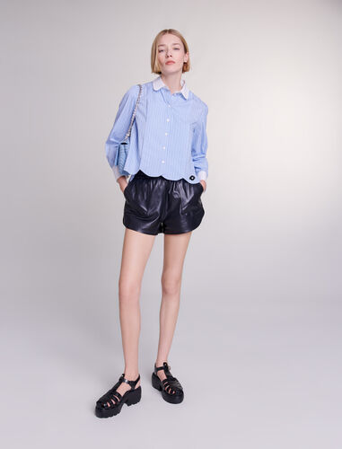 Contrast stripe shirt : Shirts color Blue